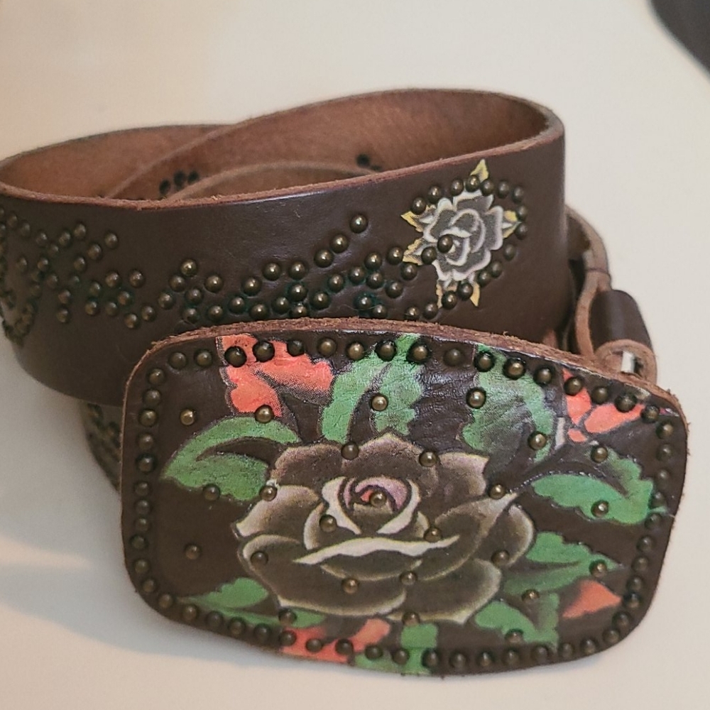 Ed Hardy Belt Genuine Lether